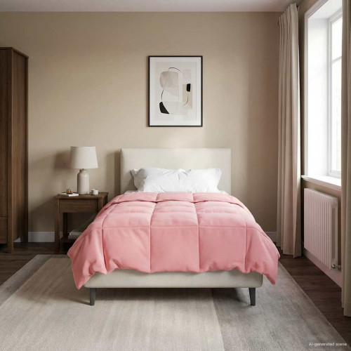 vidaXL Sommar Duvet Quiltad Rosa 155 x 200 cm Mikrofiber