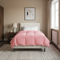 Produktbild för Sommar Duvet Quiltad Rosa 140 x 220 cm Mikrofiber