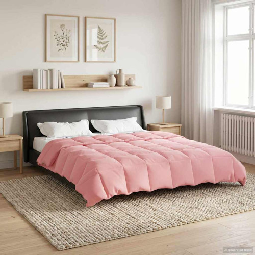 vidaXL Sommar Duvet Quiltad Rosa 200 x 220 cm Mikrofiber