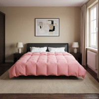 Produktbild för Sommar Duvet Quiltad Rosa 220 x 240 cm Mikrofiber