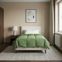 Produktbild för Sommar Duvet Quiltad Grön 155 x 200 cm Mikrofiber