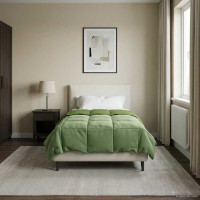 Produktbild för Sommar Duvet Quiltad Grön 135 x 220 cm Mikrofiber