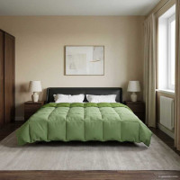Produktbild för Sommar Duvet Quiltad Grön 220 x 260 cm Mikrofiber