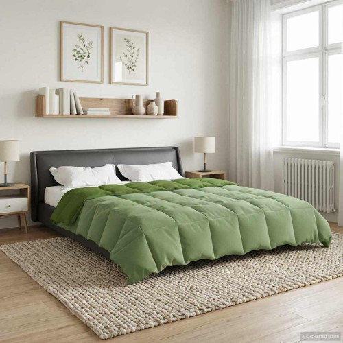 vidaXL Sommar Duvet Quiltad Grön 240 x 260 cm Mikrofiber
