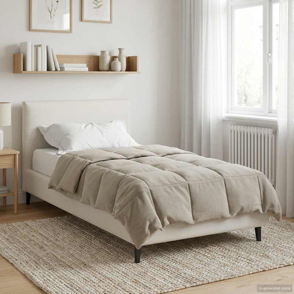 Produktbild för Sommar Duvet Quiltad Kräm 135 x 200 cm Mikrofiber