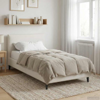 Produktbild för Sommar Duvet Quiltad Kräm 135 x 200 cm Mikrofiber