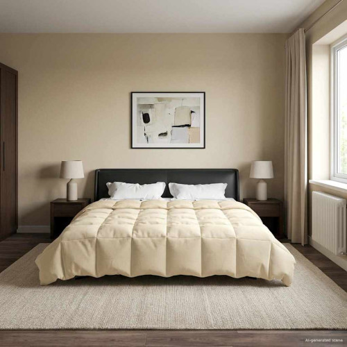 vidaXL Sommar Duvet Quiltad Kräm 200 x 200 cm Mikrofiber