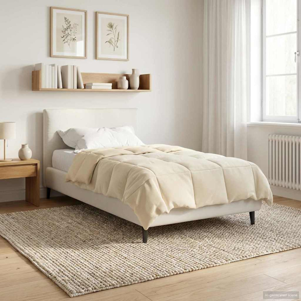 Produktbild för Sommar Duvet Quiltad Kräm 140 x 220 cm Mikrofiber