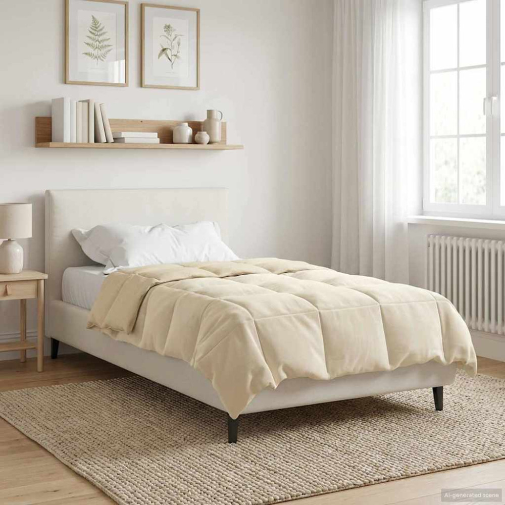 Produktbild för Sommar Duvet Quiltad Kräm 155 x 220 cm Mikrofiber