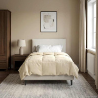Produktbild för Sommar Duvet Quiltad Kräm 155 x 220 cm Mikrofiber
