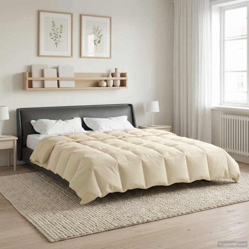 vidaXL Sommar Duvet Quiltad Kräm 220 x 240 cm Mikrofiber