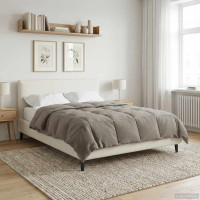 Produktbild för Full Års-Duvet Quiltad Antracit 155 x 200 cm Mikrofiber