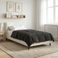 Produktbild för Full Års-Duvet Quiltad Antracit 155 x 220 cm Mikrofiber