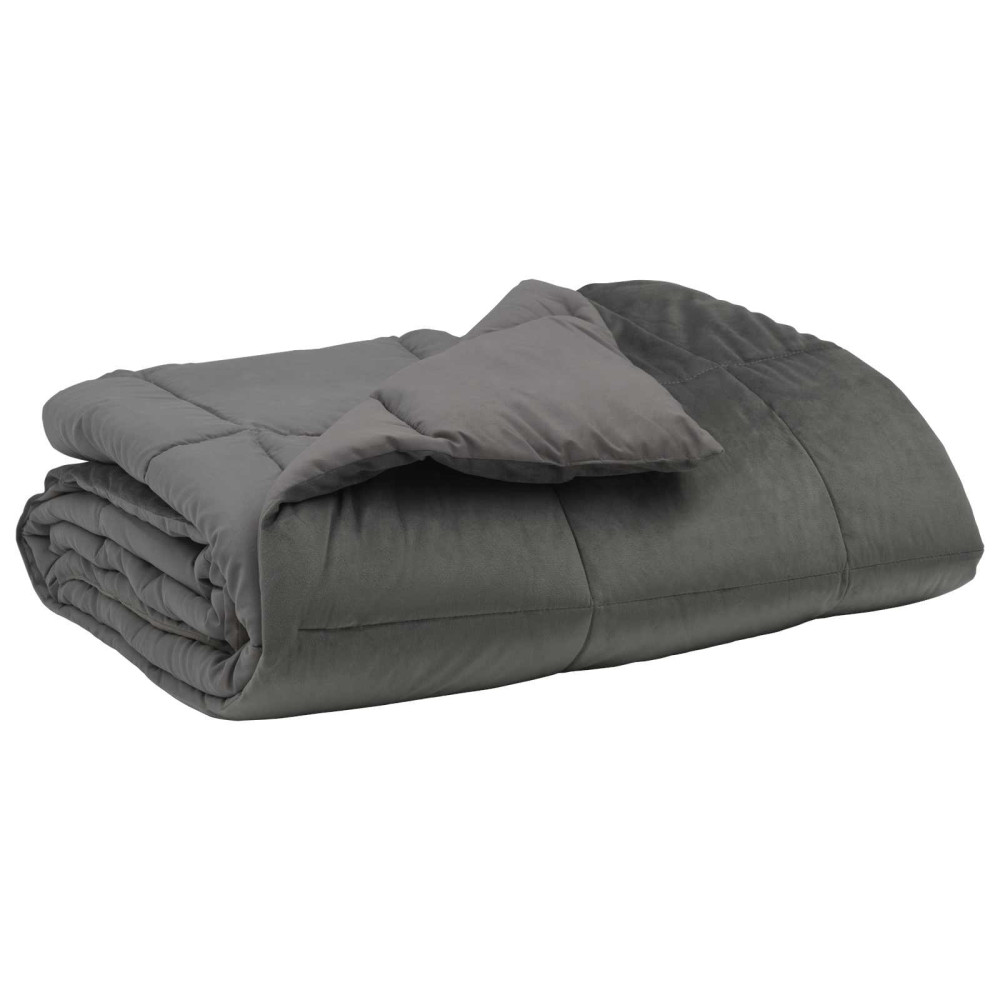 Produktbild för Full Års-Duvet Quiltad Ljusgrå 200 x 200 cm Mikrofiber