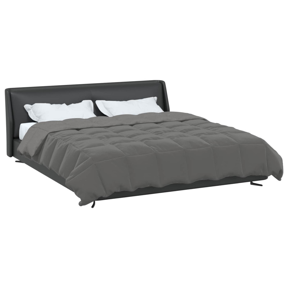 Produktbild för Full Års-Duvet Quiltad Ljusgrå 200 x 200 cm Mikrofiber