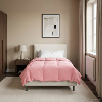 Produktbild för Full Års-Duvet Quiltad Rosa 155 x 220 cm Mikrofiber