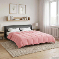 Produktbild för Full Års-Duvet Quiltad Rosa 240 x 260 cm Mikrofiber