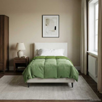 Produktbild för Full Års-Duvet Quiltad Grön 155 x 220 cm Mikrofiber