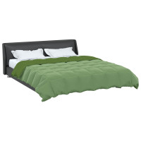 Produktbild för Full Års-Duvet Quiltad Grön 220 x 260 cm Mikrofiber