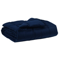 Produktbild för Full Års-Duvet Quiltad Mörkblå 200 x 200 cm Mikrofiber