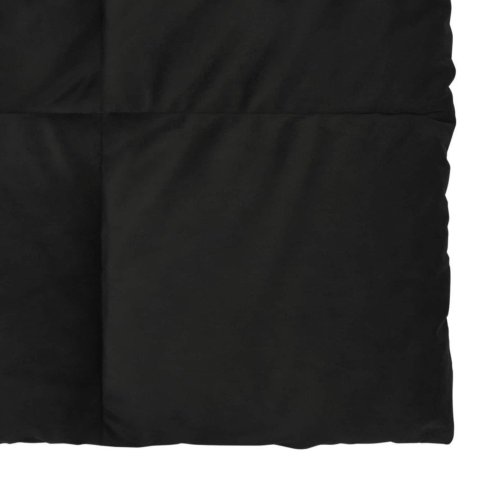 Produktbild för Vinter Täcke Quiltad Svart 155 x 220 cm Mikrofiber
