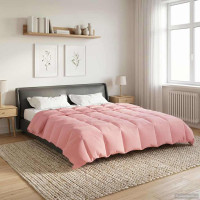 Produktbild för Vinter Täcke Quiltad Rosa 200 x 200 cm Mikrofiber