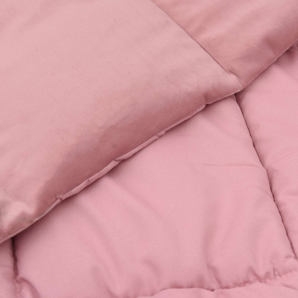 Produktbild för Vinter Täcke Quiltad Rosa 155 x 220 cm Mikrofiber