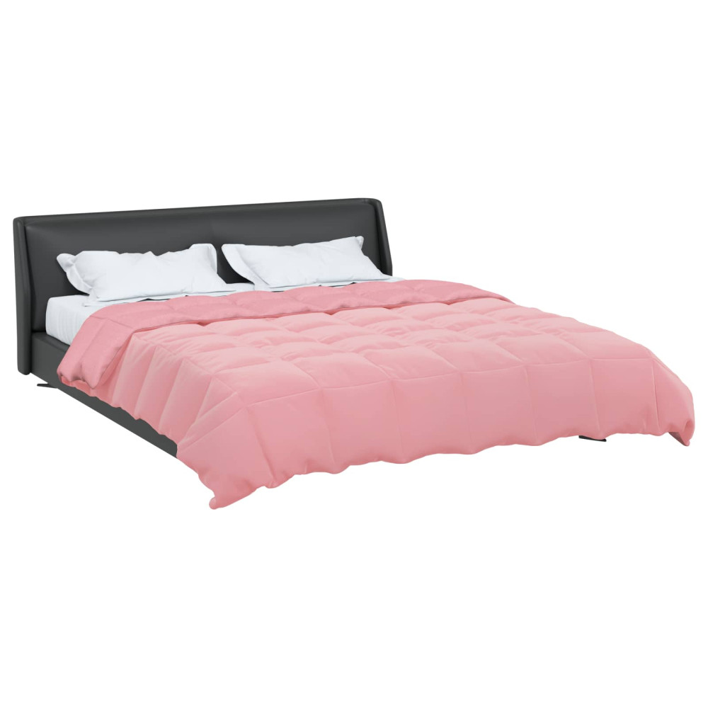 Produktbild för Vinter Täcke Quiltad Rosa 220 x 240 cm Mikrofiber