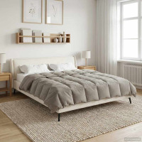 Produktbild för Vinter Täcke Quiltad Grön 200 x 220 cm Mikrofiber