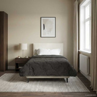 Produktbild för Sommar Duvet Antracit 155 x 200 cm Mikrofiber och Teddyfleece