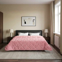 Produktbild för Sommar Duvet Rosa 220 x 260 cm Mikrofiber och Teddyfleece