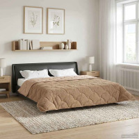 Produktbild för Sommar Duvet Taupe 200 x 220 cm Mikrofiber och Teddyfleece