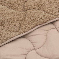 Produktbild för Sommar Duvet Taupe 200 x 220 cm Mikrofiber och Teddyfleece