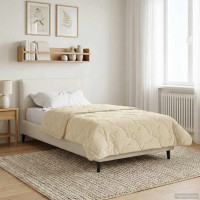 Produktbild för Sommar Duvet Kräm 155 x 200 cm Mikrofiber och Teddyfleece