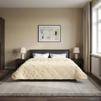 Produktbild för Sommar Duvet Kräm 220 x 240 cm Mikrofiber och Teddyfleece