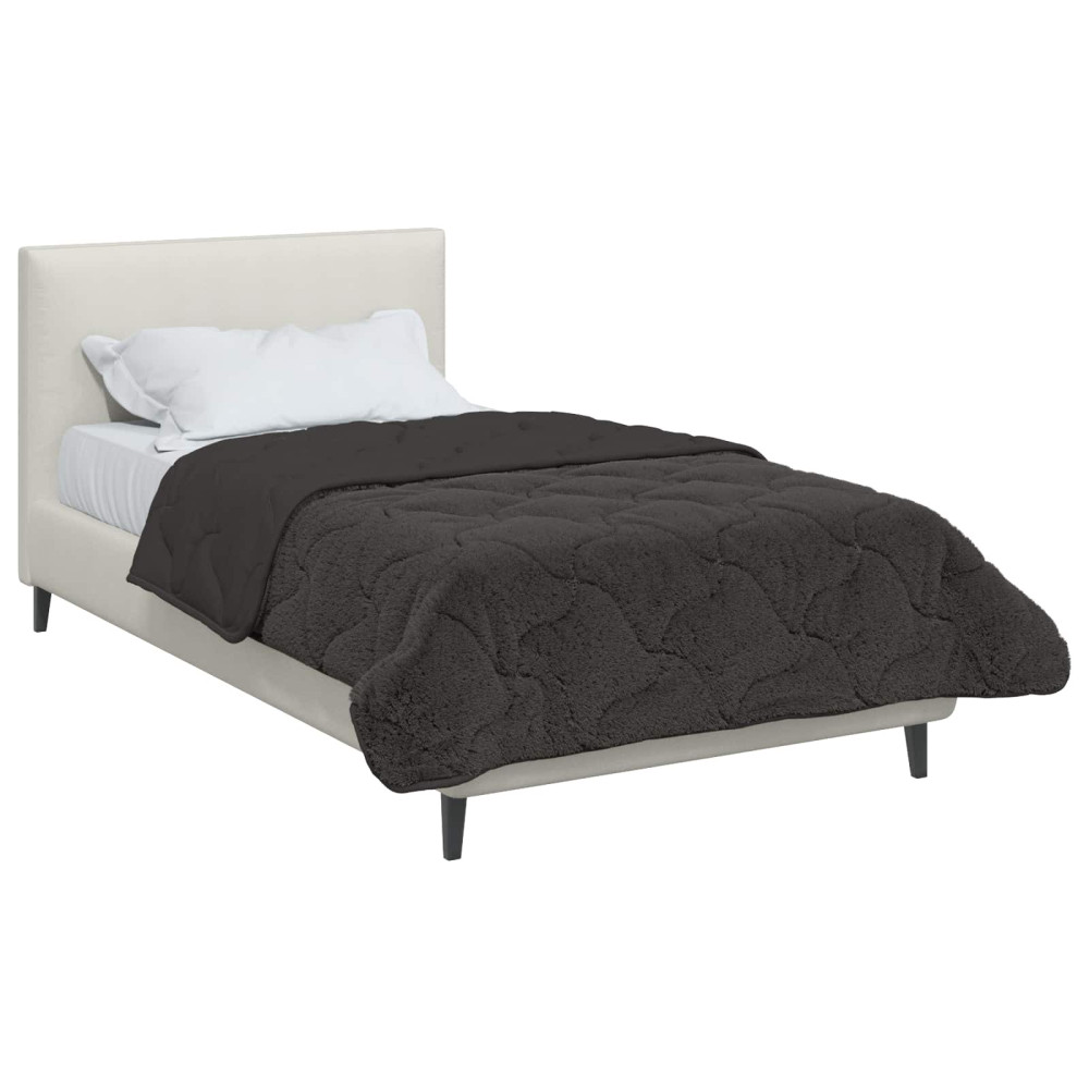 Produktbild för Full Års-Duvet Quiltad Antracit 155 x 220 cm