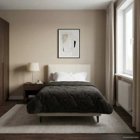 Produktbild för Full Års-Duvet Quiltad Antracit 155 x 220 cm