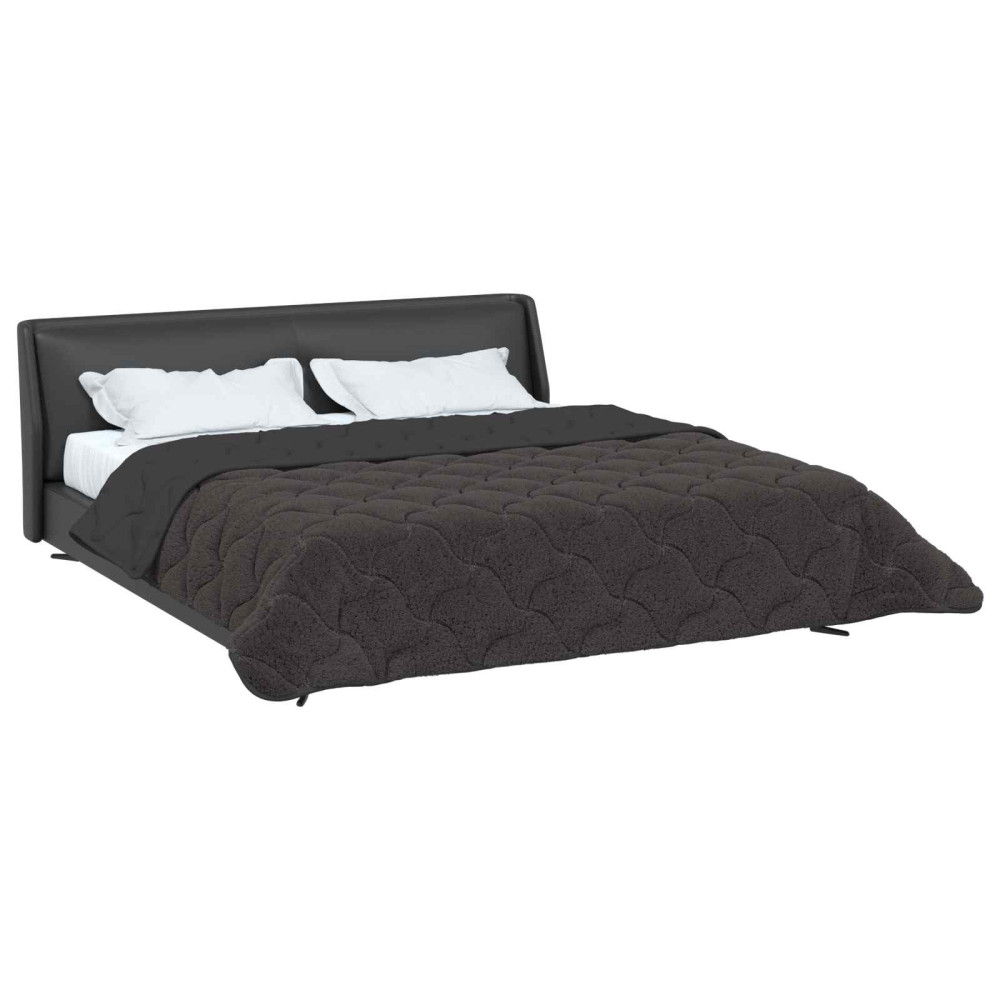 Produktbild för Full Års-Duvet Quiltad Antracit 220 x 240 cm
