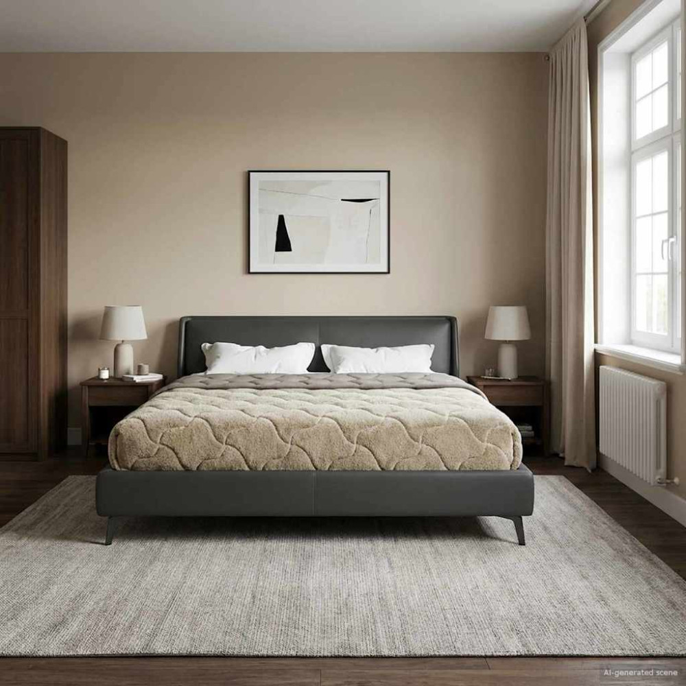 Produktbild för Full Års-Duvet Ljusgrå 220 x 260 cm Mikrofiber och Teddyfleece