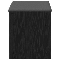 Produktbild för Hallbänk Svart Ek 63 x 38 x 45 cm Konstruerat Trä och Tyg