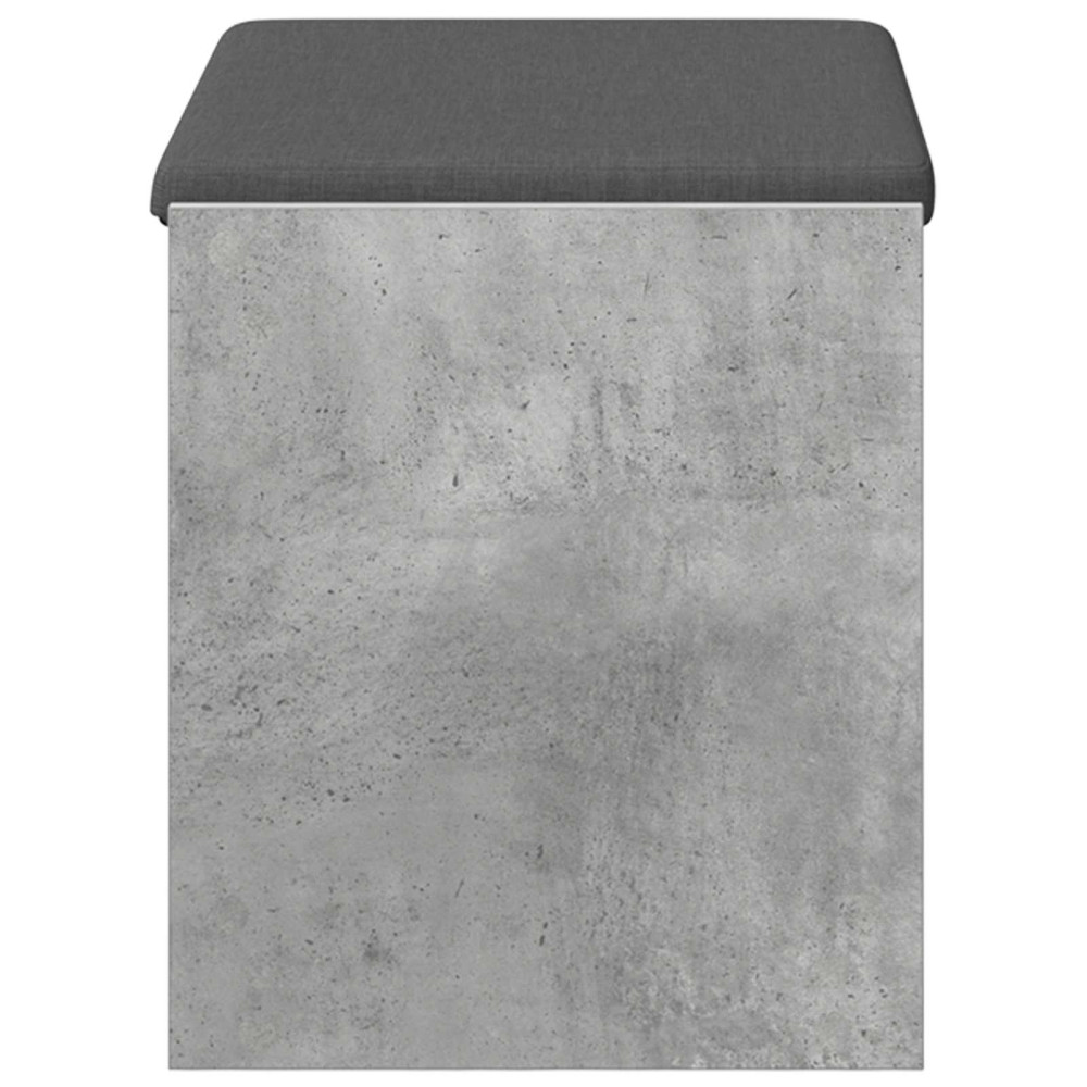 Produktbild för Hallbänk BetongGrå 63 x 38 x 45 cm Konstruerat Trä och Tyg