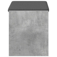 Produktbild för Hallbänk BetongGrå 63 x 38 x 45 cm Konstruerat Trä och Tyg