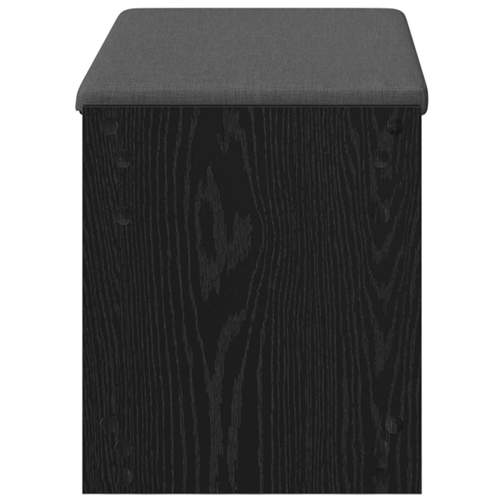 Produktbild för Hallbänk Svart Ek 83 x 38 x 45 cm Konstruerat Trä och Tyg