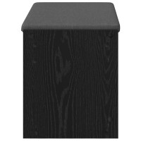 Produktbild för Hallbänk Svart Ek 83 x 38 x 45 cm Konstruerat Trä och Tyg
