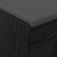 Produktbild för Hallbänk Svart Ek 83 x 38 x 45 cm Konstruerat Trä och Tyg