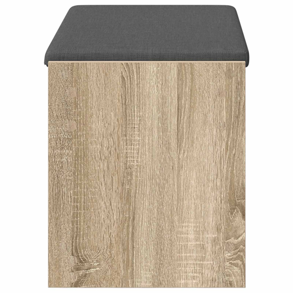 Produktbild för Hallbänk Sonoma-ek 83 x 38 x 45 cm Konstruerat Trä och Tyg