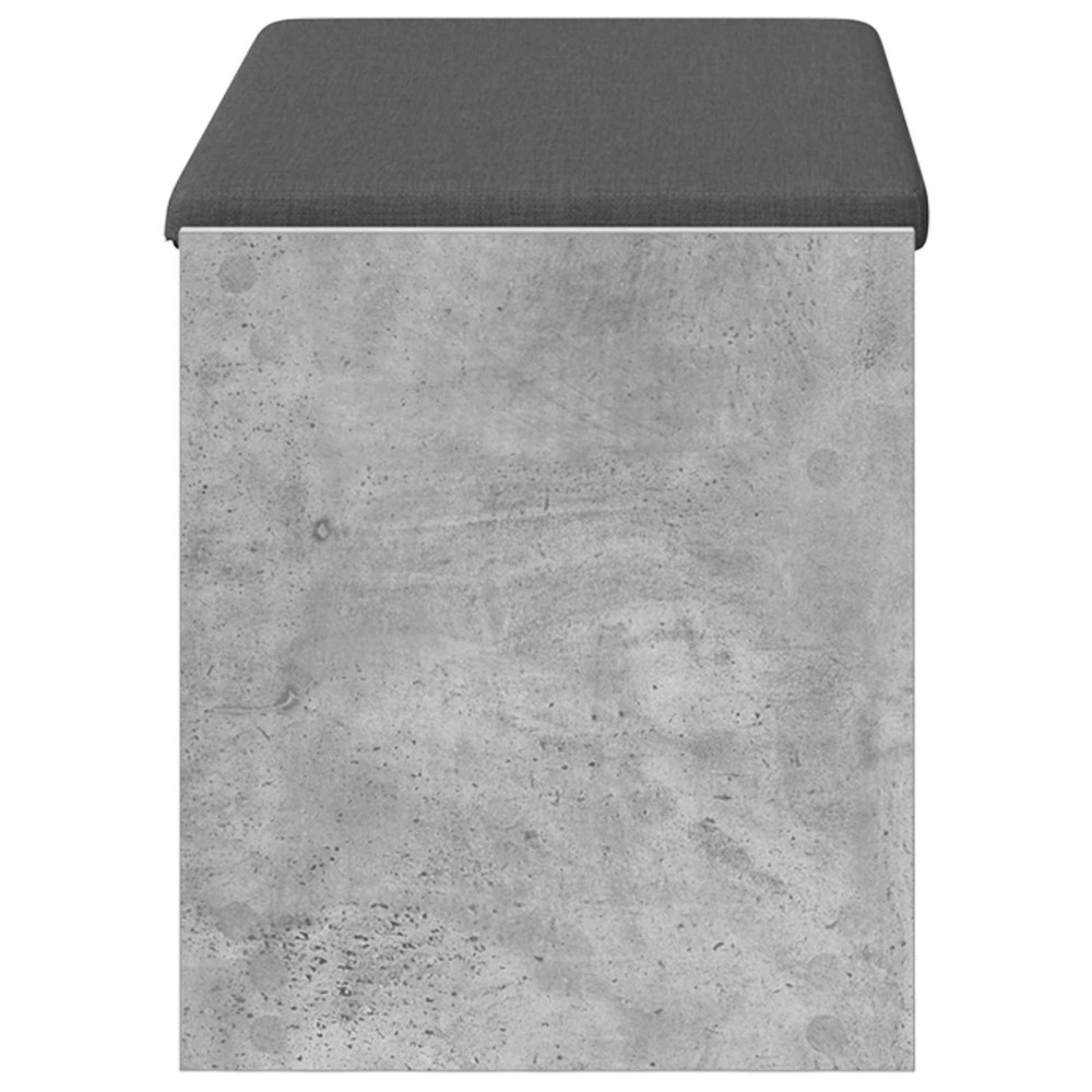 Produktbild för Hallbänk BetongGrå 83 x 38 x 45 cm Konstruerat Trä och Tyg