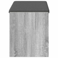 Produktbild för Hallbänk Grå Sonoma 83 x 38 x 45 cm Konstruerat Trä och Tyg