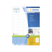 Produktbild för HERMA Premium - laminerade etiketter - matt - 6500 etikett (er) - 38.1 x 21.2 mm