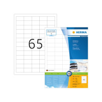 Produktbild för HERMA Premium - laminerade etiketter - matt - 6500 etikett (er) - 38.1 x 21.2 mm